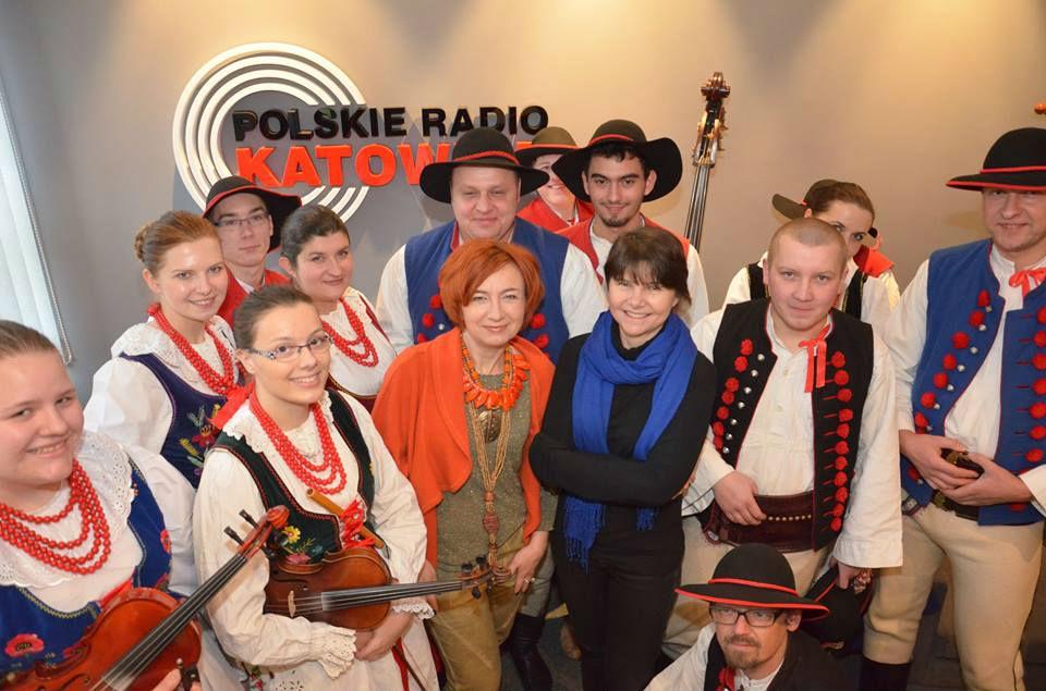 Zespół Wierchy w studio Radia Katowice